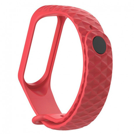 Xiaomi Mi Band 3/4 Silicone Diamond remienok, Red (SXI007C07)