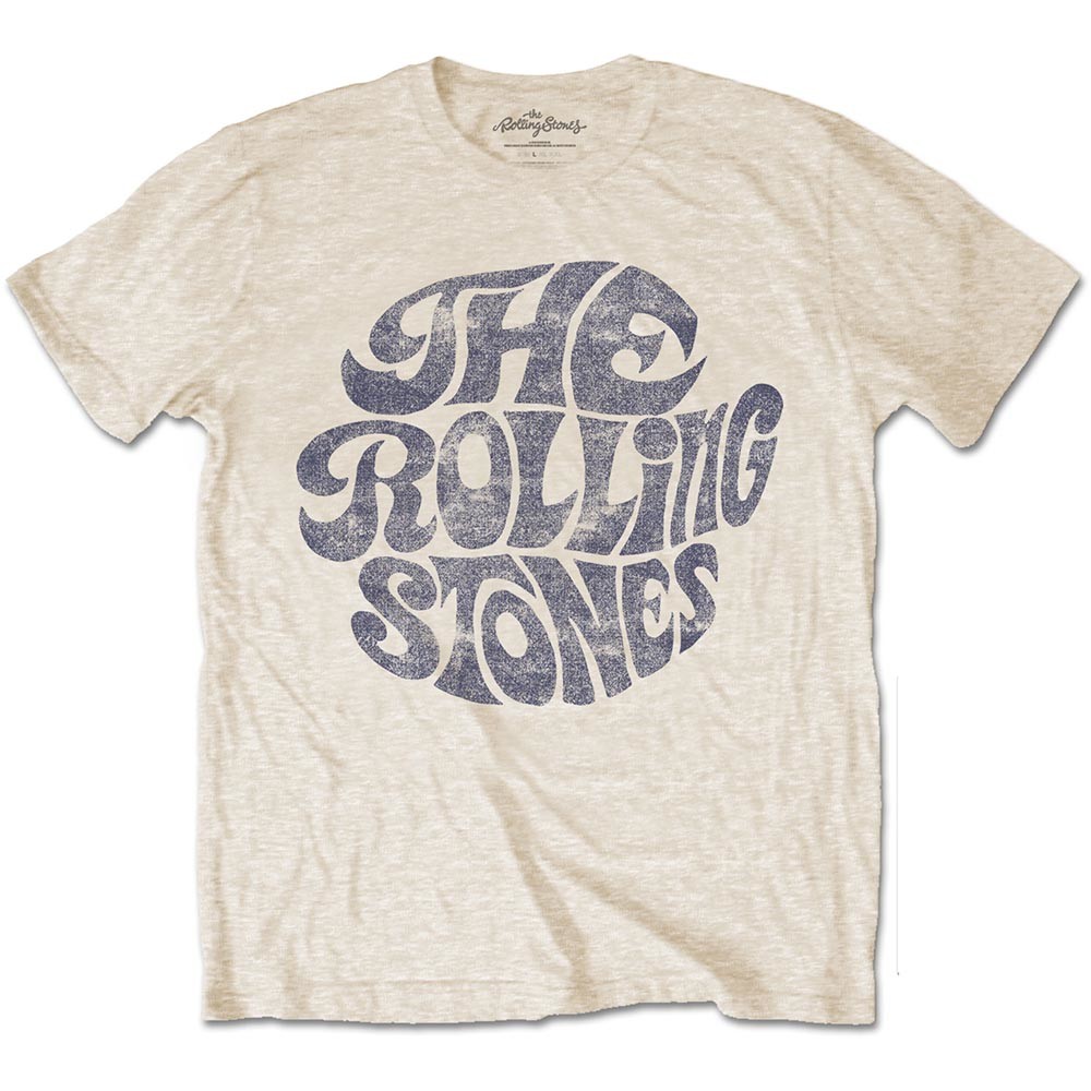 The Rolling Stones tričko Vintage 1970s Logo Natural S