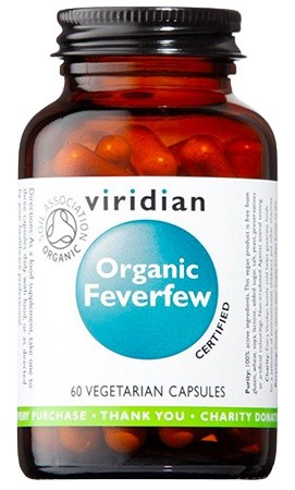 Viridian feverfew organic 60 kapsúl