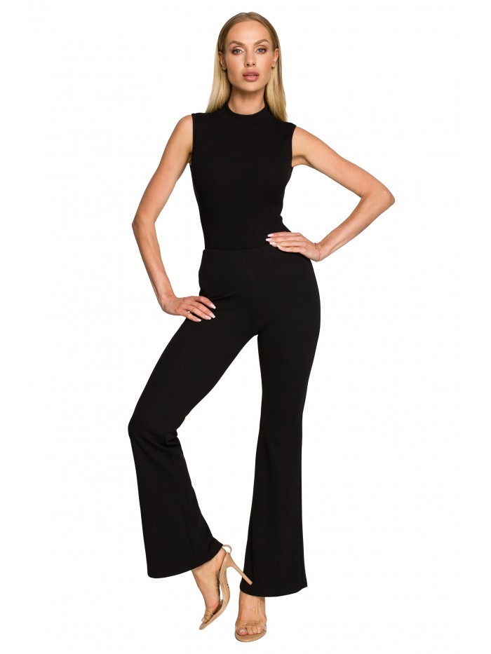 M704 High waisted flared trousers - black EU S