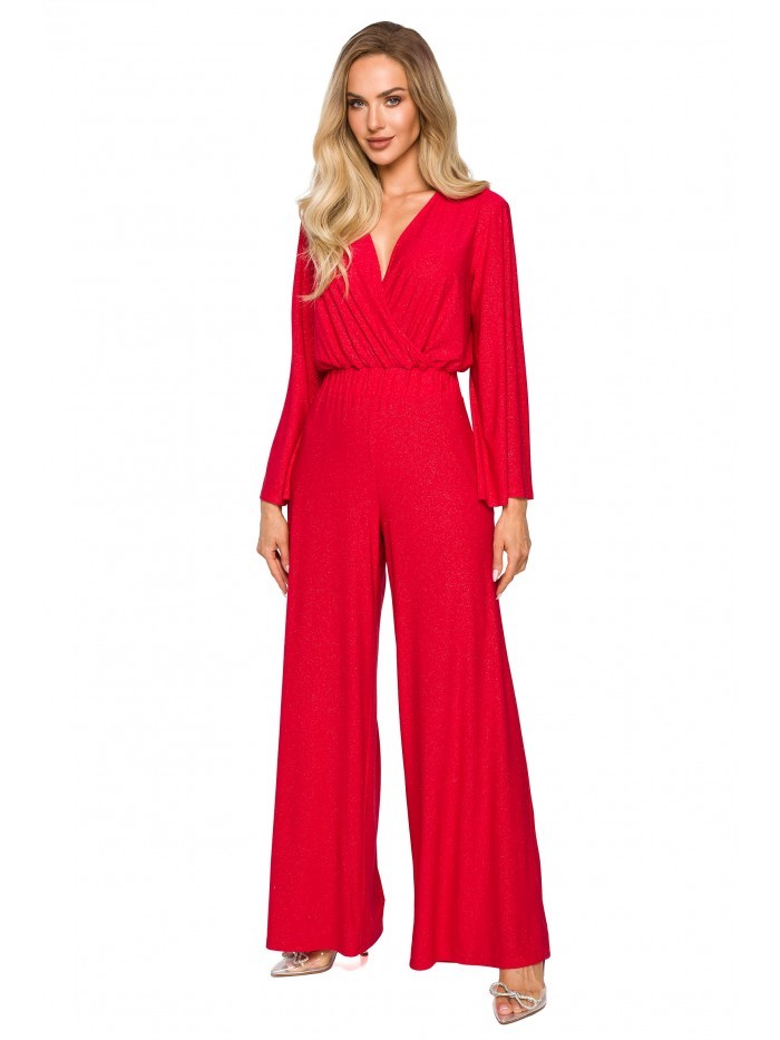 M720 Wrap top jumpsuit - red EU S