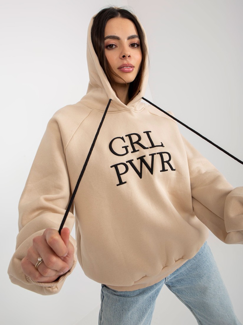 Dámska mikina EM BL 651 2.14X béžová - FPrice jedna velikost