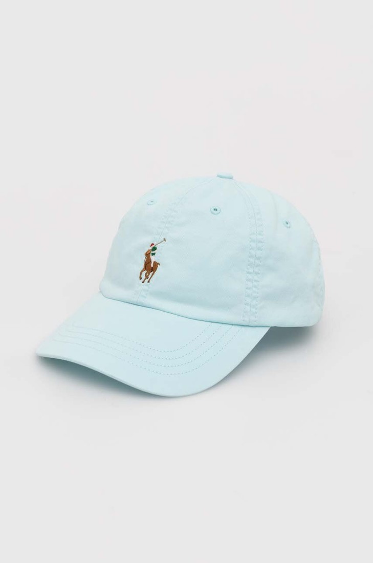 Šiltovka Polo Ralph Lauren tyrkysová farba, s potlačou