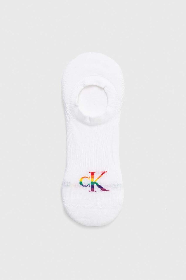 Ponožky Calvin Klein pánske, biela farba