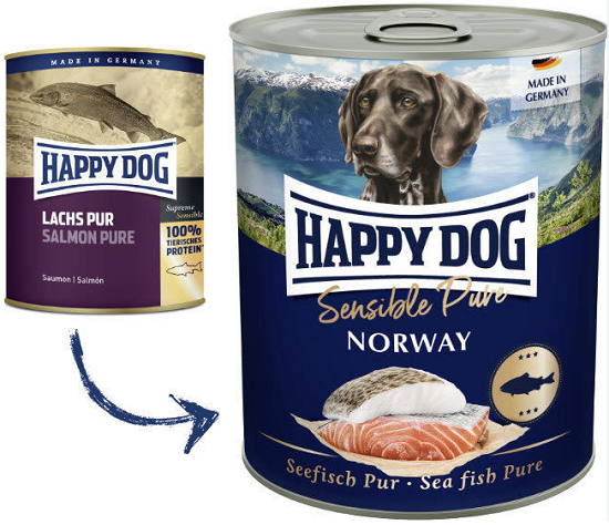 Happy Dog PREMIUM - Fleisch Pur - lososie mäso konzerva 400 g