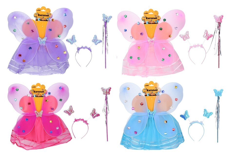 Set karneval víla rôzne farby - modrá