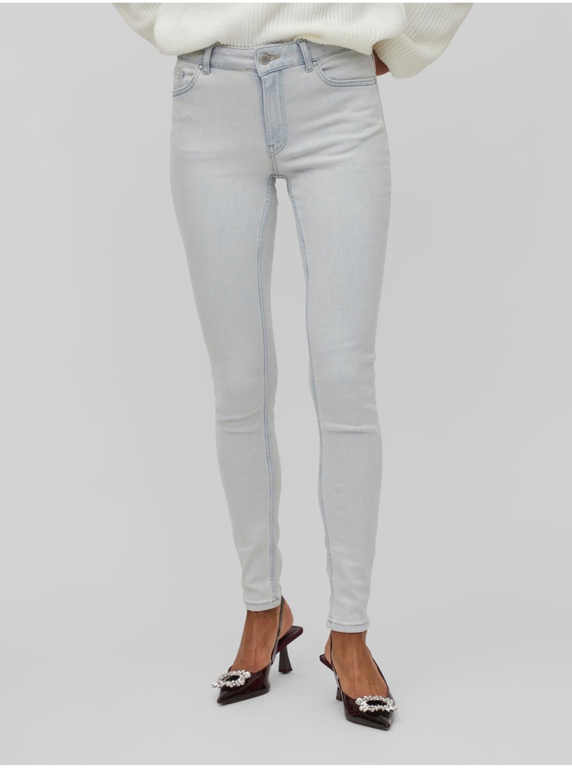 Light blue womens skinny fit jeans VILA Sarah - Women