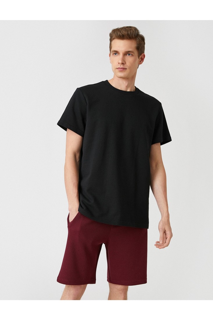 Koton Shorts - Burgundy - Normal Waist