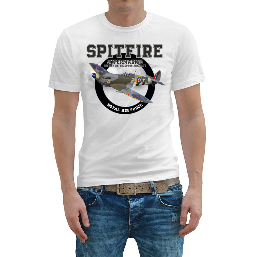 Triko Striker Supermarine Spitfire - biele, S