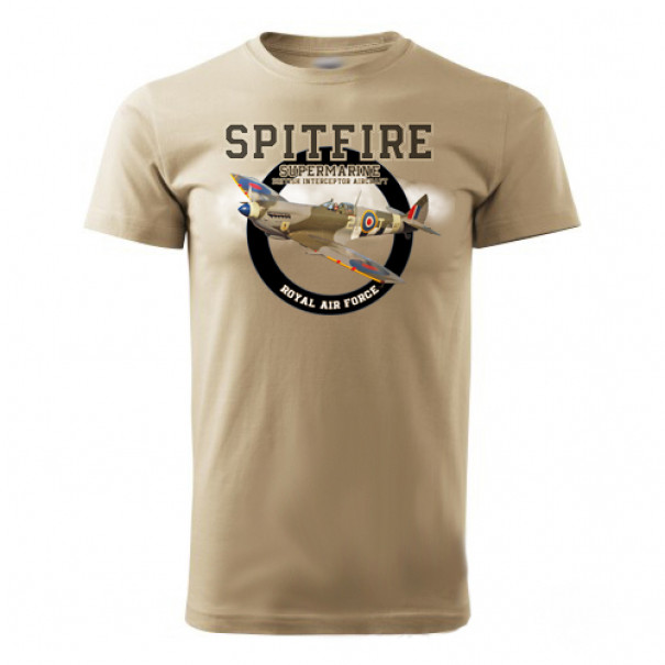Triko Striker Supermarine Spitfire - béžové, S