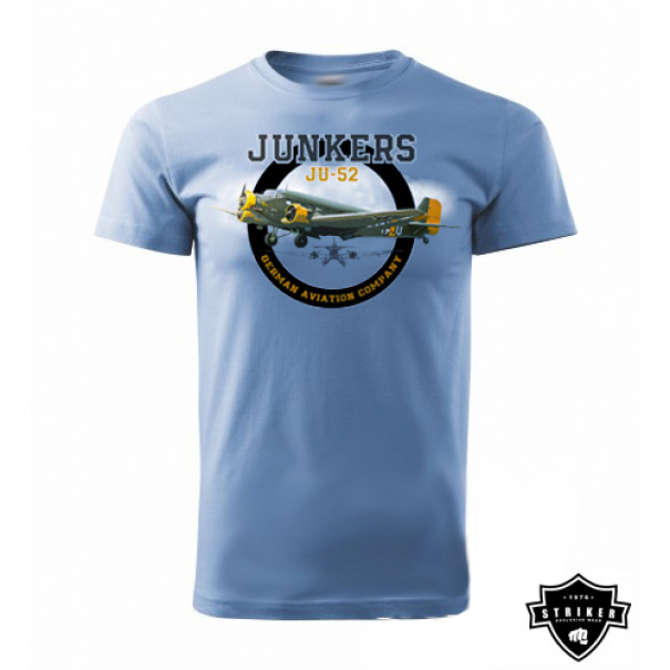 Triko Striker Lietadlo Junkers JU-52 - modré, S