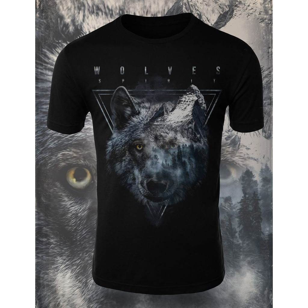 Triko Naav Wolves Spirit - čierne, S