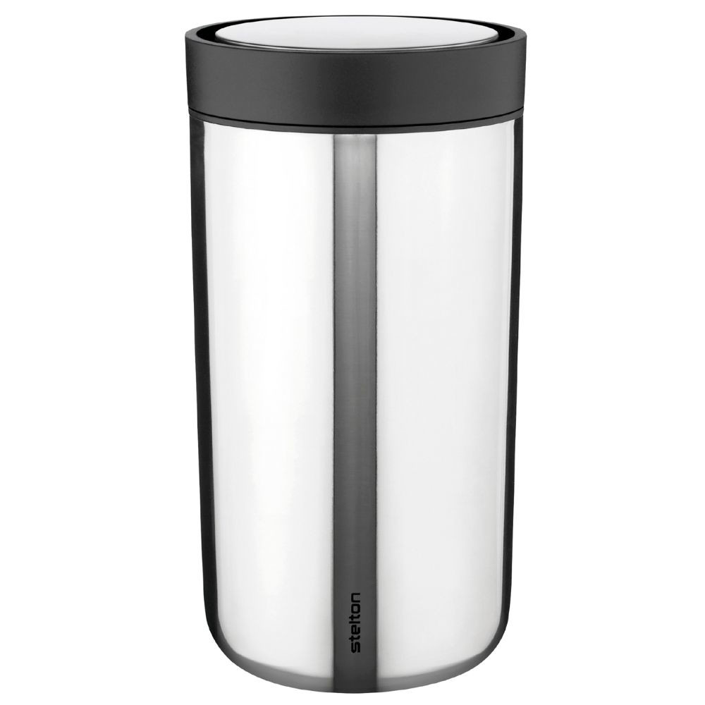 Komu ísť pohár TO GO CLICK Stelton 0,4 l striebro