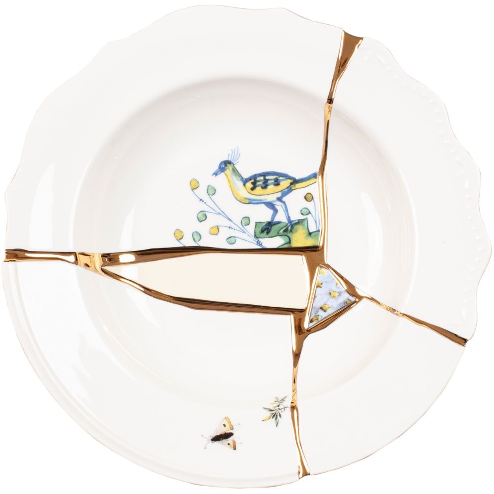 Hlboký tanier KINTSUGI 1 Seletti 22 cm biely