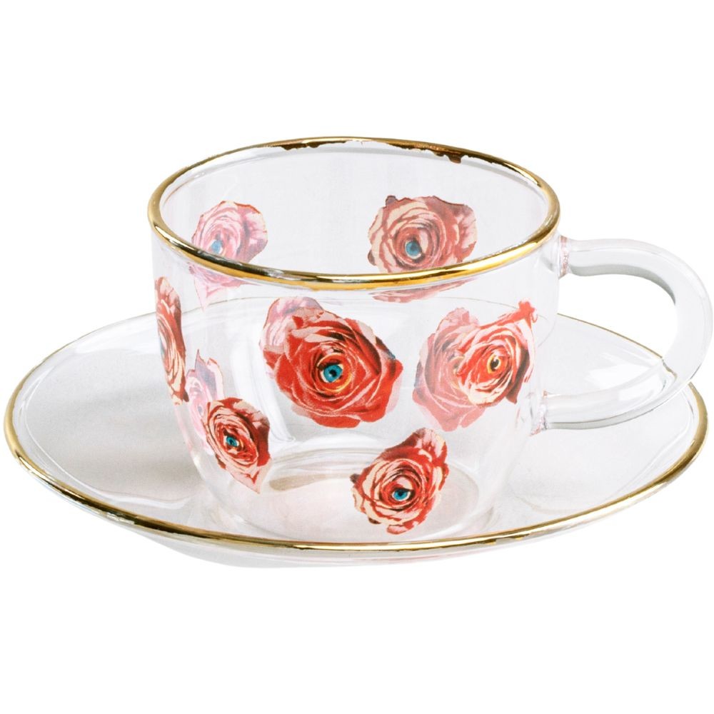 Šálka na espresso s podšálkou TOILETPAPER ROSES Seletti 50 ml