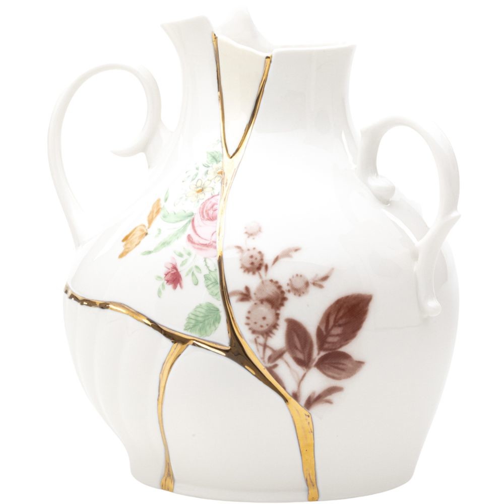Váza KINTSUGI Seletti 19 cm biela