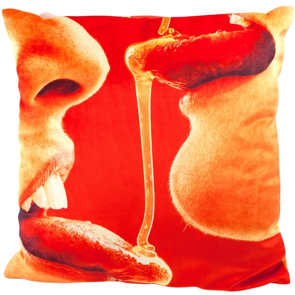 Vankúš TOILETPAPER HONEY Seletti 50 x 50 cm červený