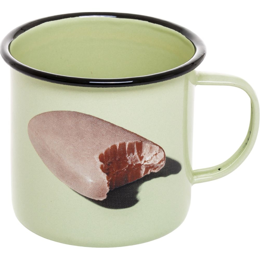 Smaltovaný hrnček TOILETPAPER SOAP Seletti 10 cm zelený