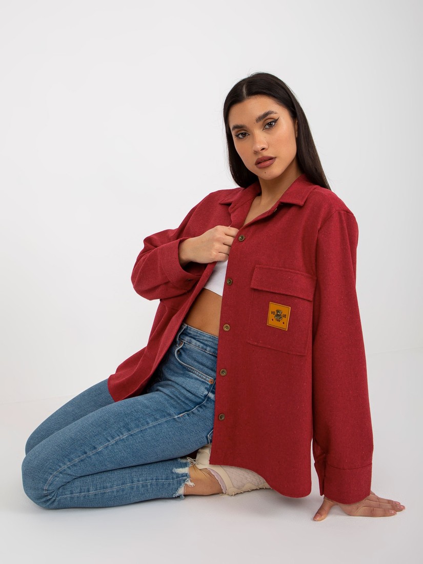 Dámska košeľa LK KS 509164.11 tmavo ružová - FPrice S/M