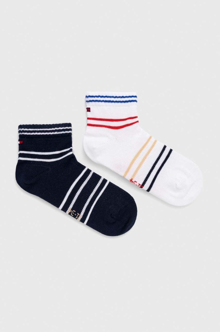 Detské ponožky Tommy Hilfiger 2-pak tmavomodrá farba