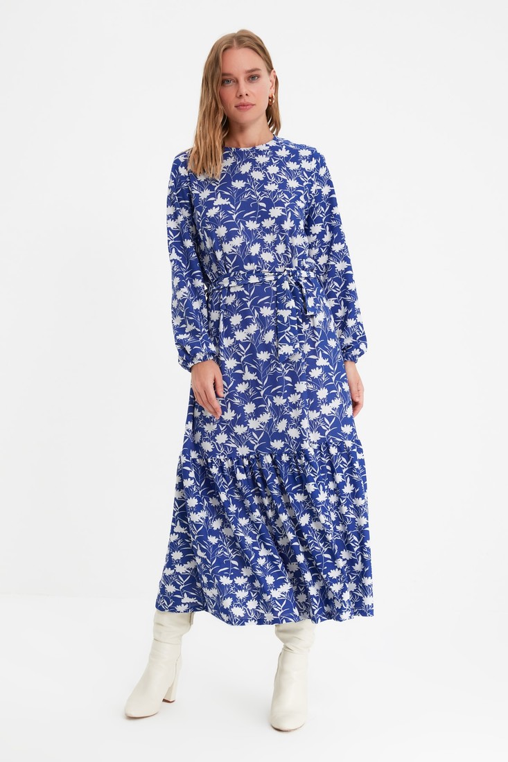 Trendyol Both Dress - Blue - Ruffle