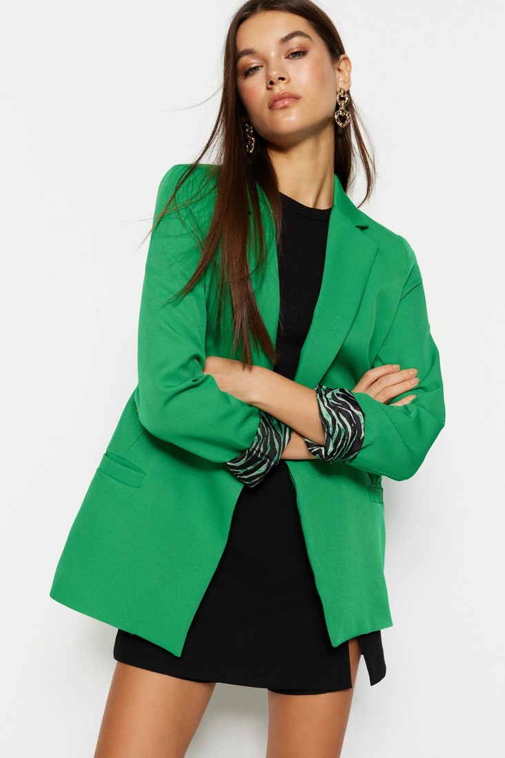 Trendyol Blazer - Green - Regular