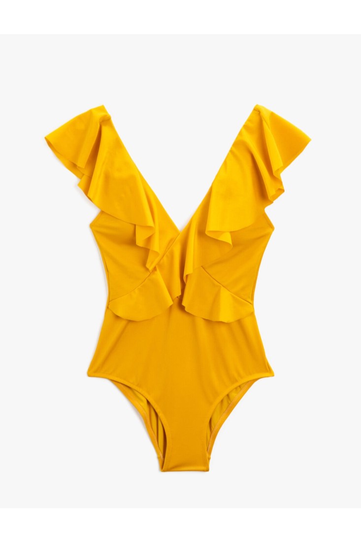 Koton Swimsuit - Yellow - Plain