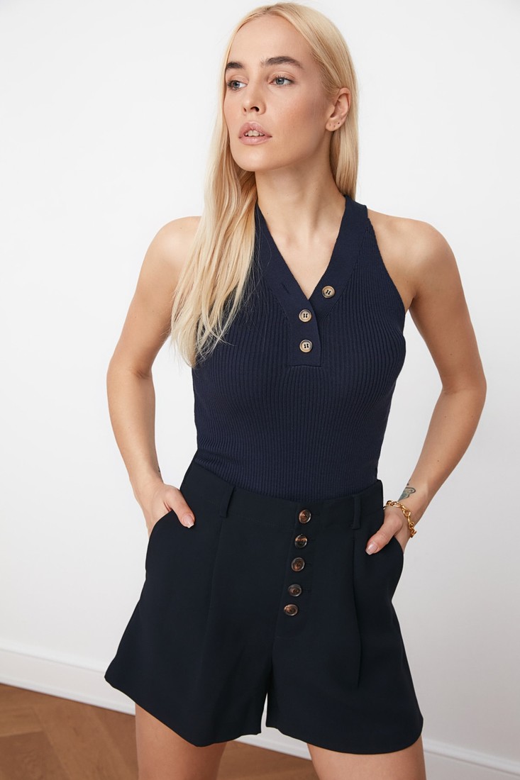 Trendyol Blouse - Navy blue - Fitted