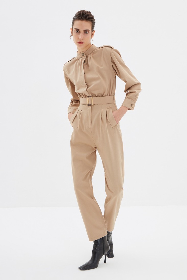 Trendyol Jumpsuit - Brown - Fitted