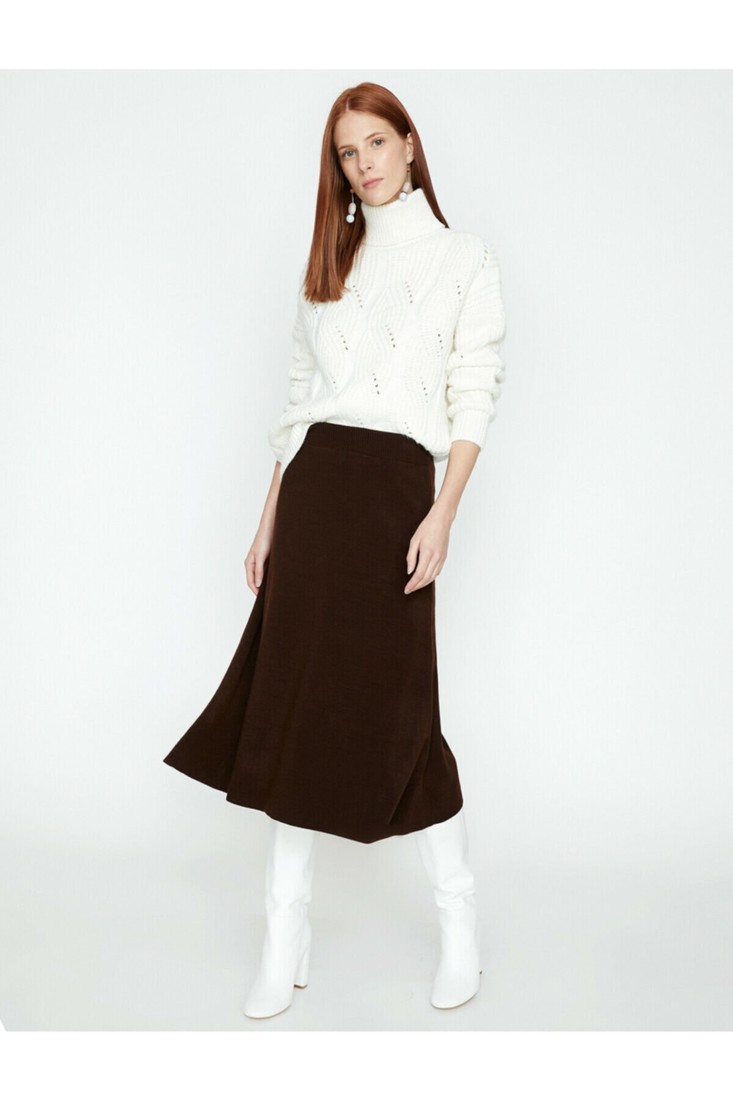 Koton Skirt - Brown - Midi