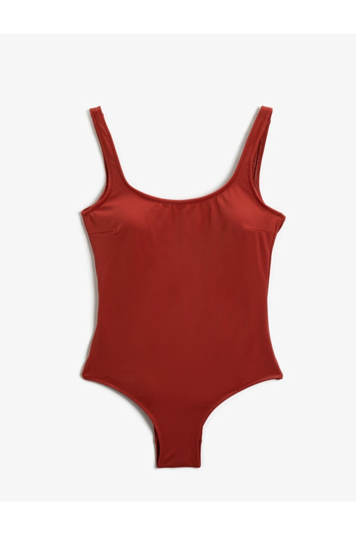 Koton Swimsuit - Brown - Plain