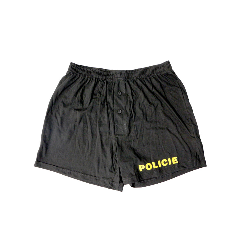 Trenírky s nápisom Policie - čierne, L