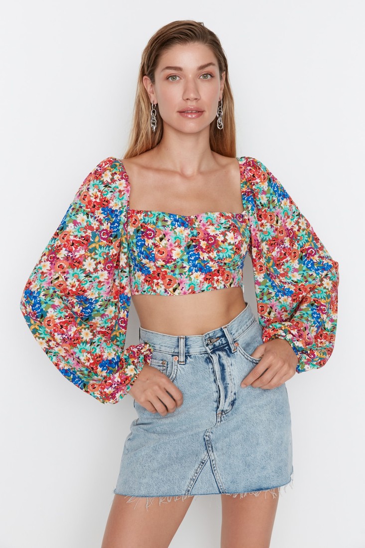 Dámsky Crop Top Trendyol Floral