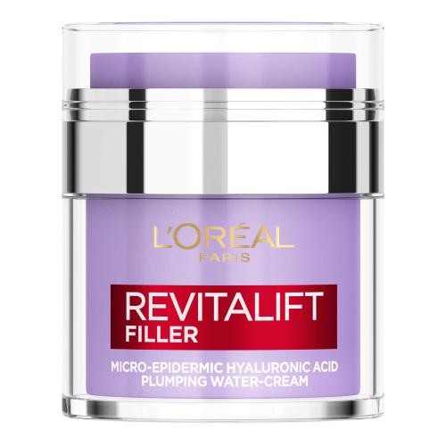 L'Oréal Paris Revitalift Filler HA Plumping Water-Cream 50 ml denný pleťový krém pre ženy proti vráskam; na dehydratovanu pleť