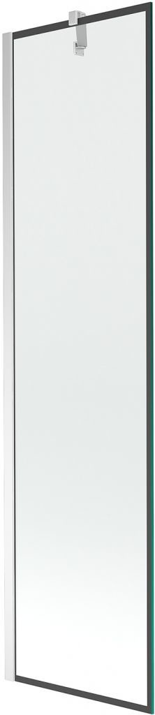 MEXEN/S - Next vaňová zástena FIX 50 x 150 cm, čierna dekor, chróm 895-050-000-00-70-01