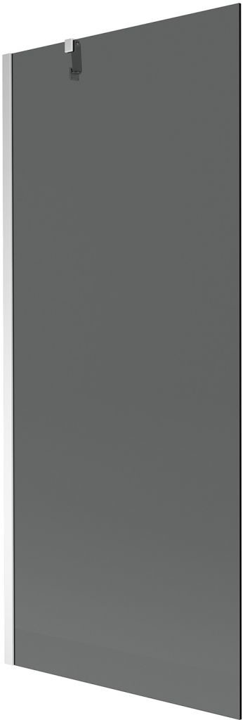 MEXEN/S - Next vaňová zástena FIX 80 x 150 cm, grafit, chróm 895-080-000-00-40-01