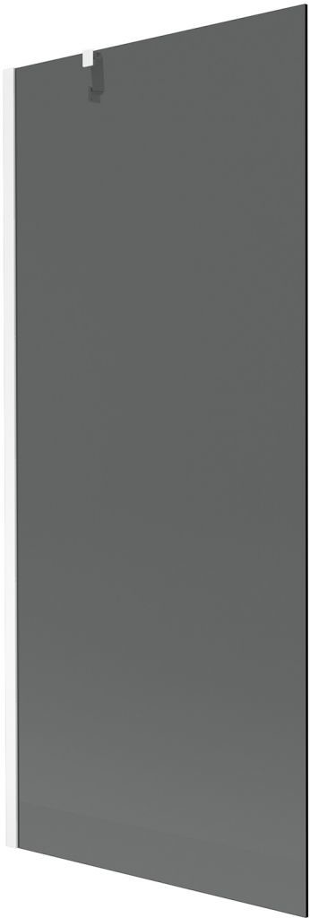MEXEN/S - Next vaňová zástena FIX 80 x 150 cm, grafit, biela 895-080-000-00-40-20