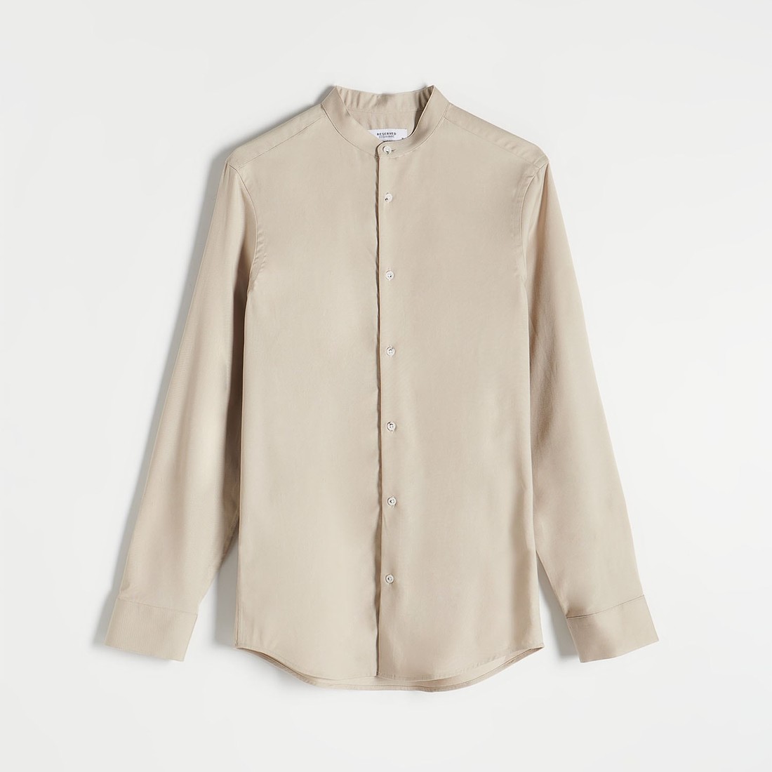 Reserved - Košeľa slim fit z lyocellu značky Tencel™ - Krémová
