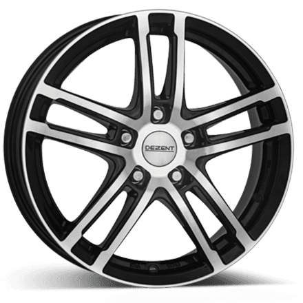 dezent tz dark 8x19 5x112 et34 cb66,6 leštěná čelní plocha / černý lak