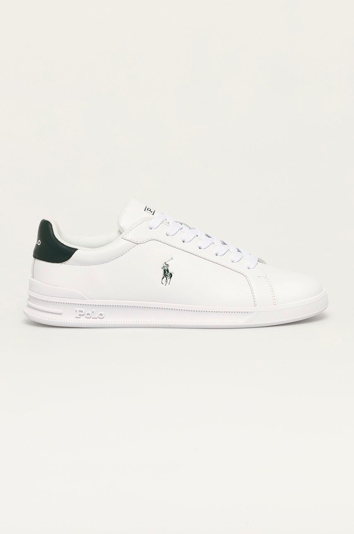 Kožená obuv Polo Ralph Lauren Hrt Ct II biela farba, 809829824004