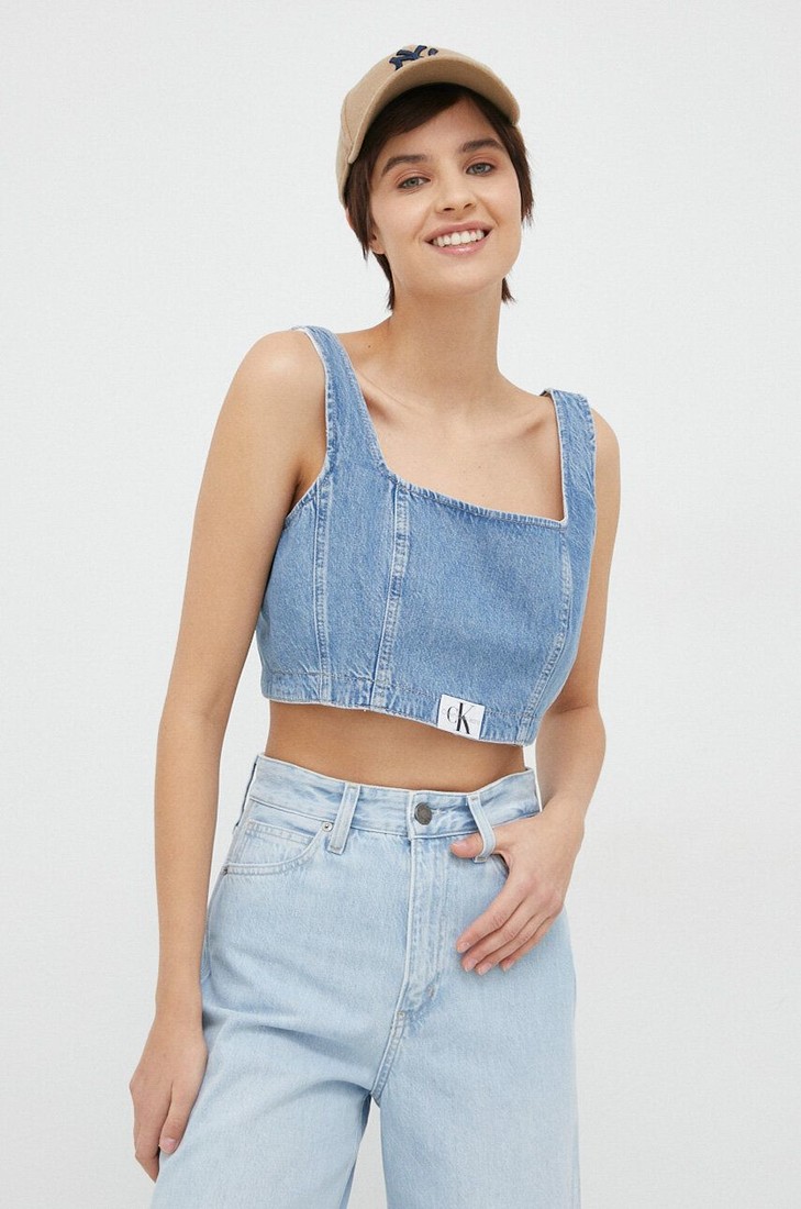 Džínsový top Calvin Klein Jeans