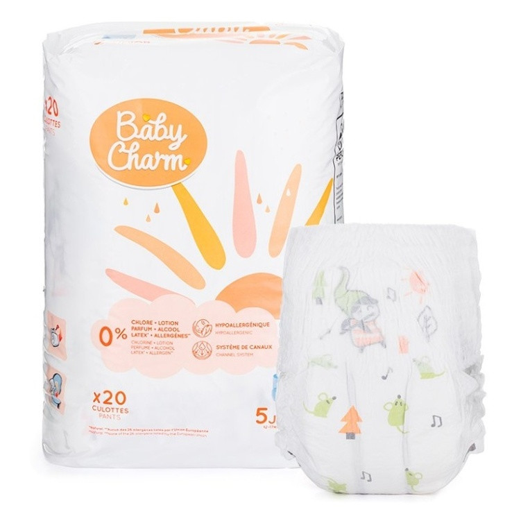 BABY CHARM Super Dry Flex Junior Pant veľ. 5 nohavičkové plienky 12-17 kg 20 ks