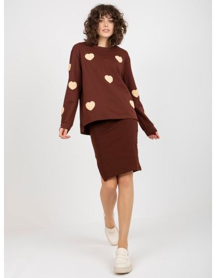 Dámsky set CASUAL tmavo hnedý