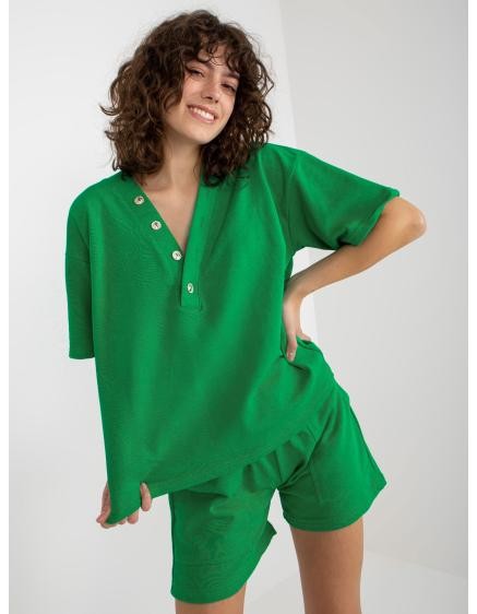 Dámska súprava basic s šortkami ALIA zelená