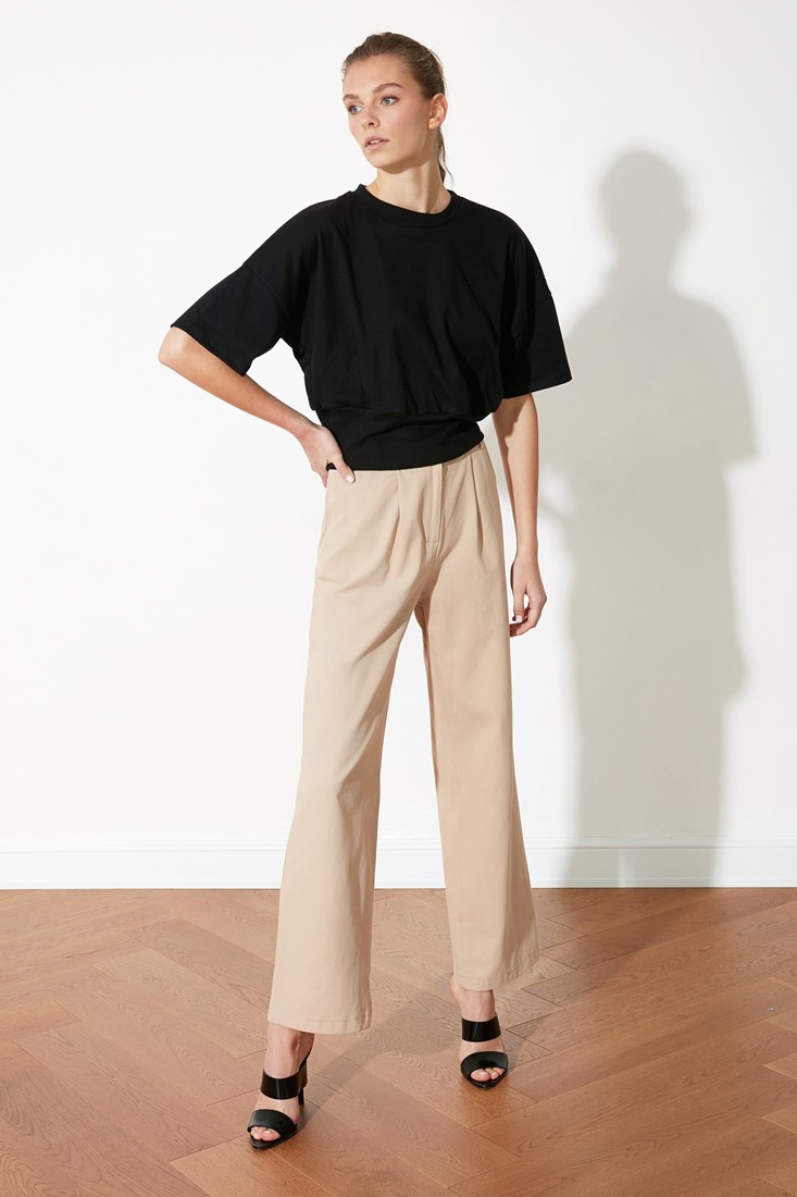 Trendyol Beige Wide Leg Pants