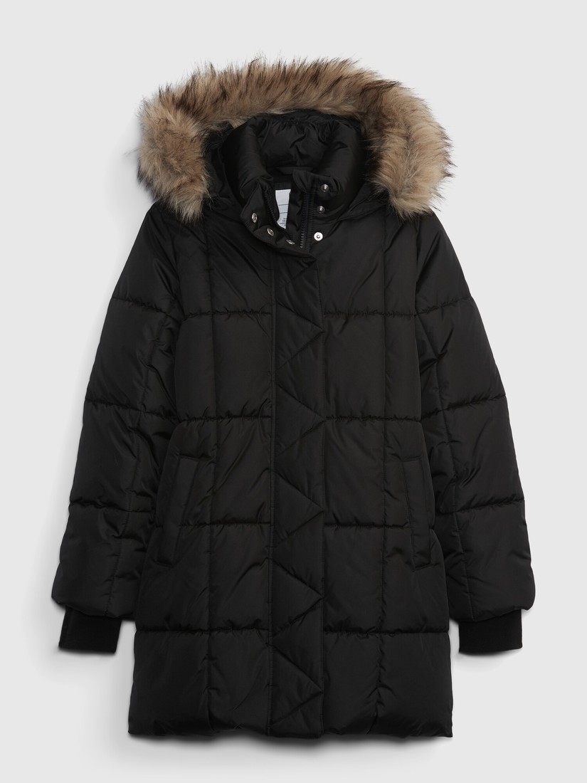 GAP Kids Quilted Jacket Hooded - Girls