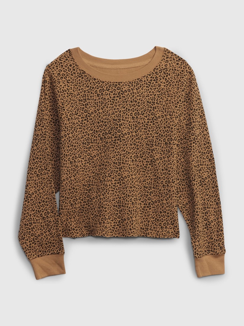 GAP Kids T-shirt with leopard pattern - Girls