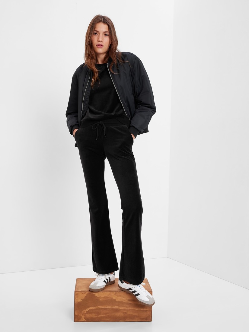 GAP Velour sweatpants flare mid rise - Women