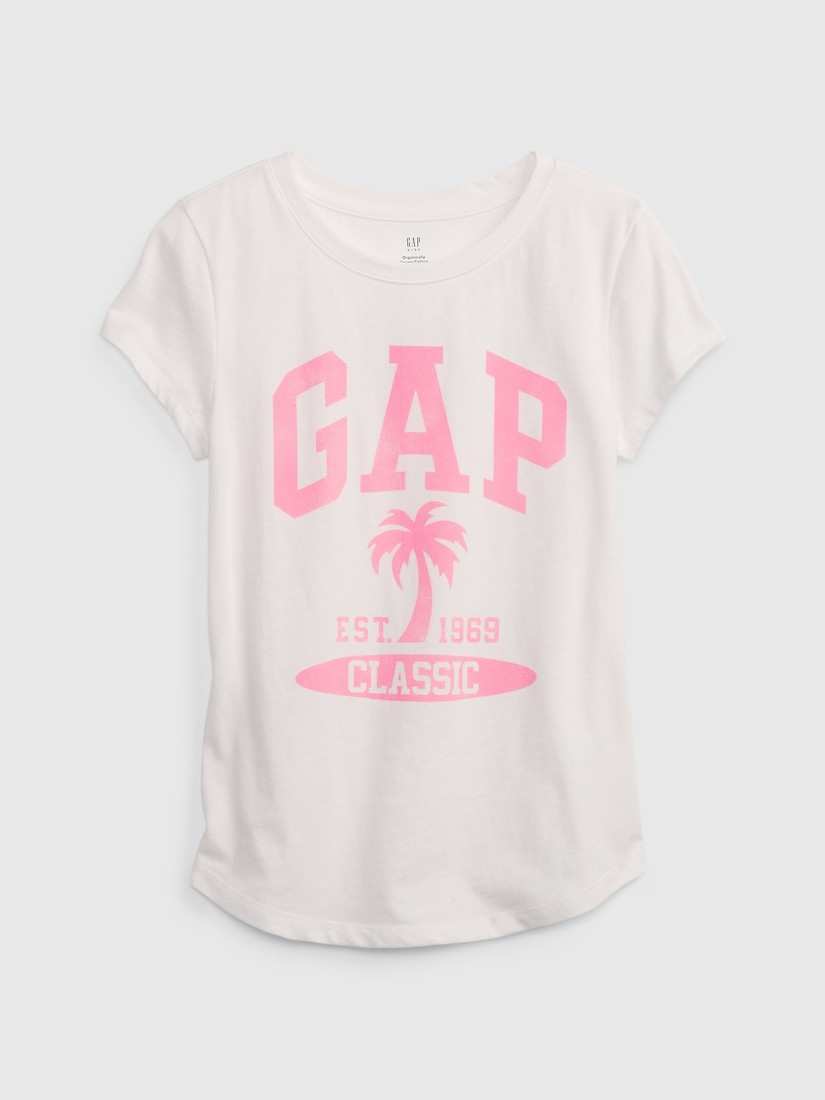 Kids organic T-shirt logo GAP - Girls