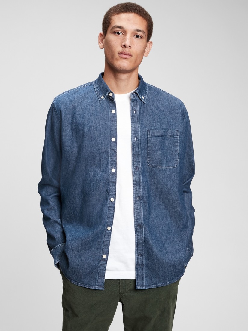 GAP Denim Shirt with Pocket - Men